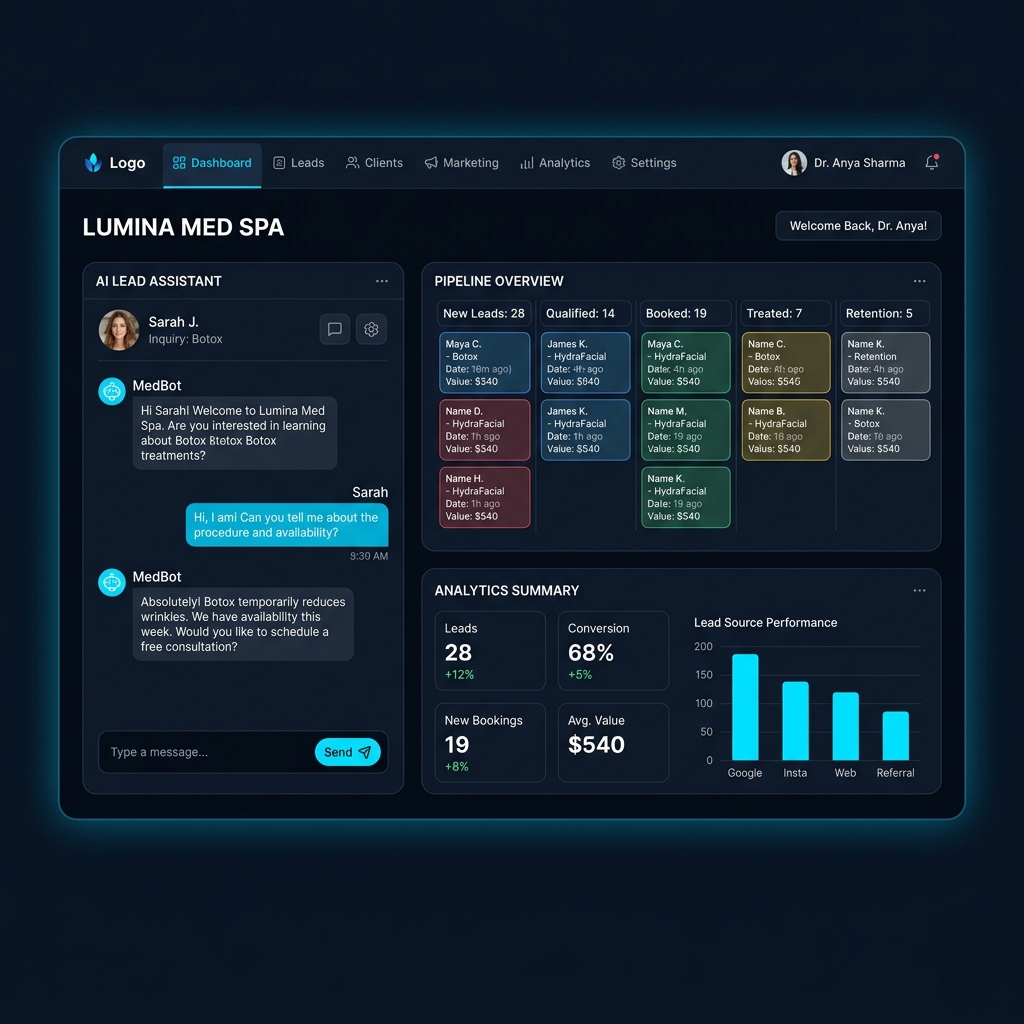 CRM Interface Mockup